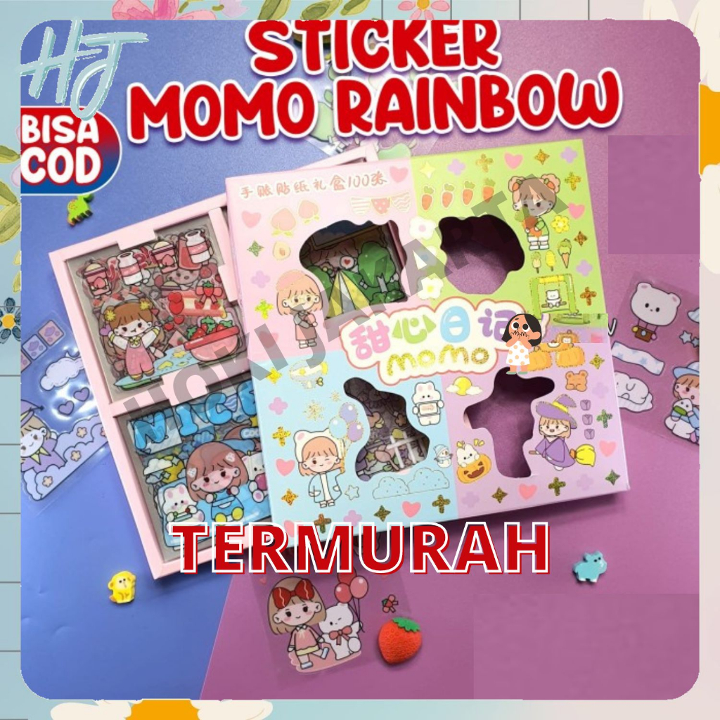 

COD (HJ) 100 Lembar Stiker Motif Kartun Korea Lucu Anti Air Dekorasi Handbook Scrapbook DIY