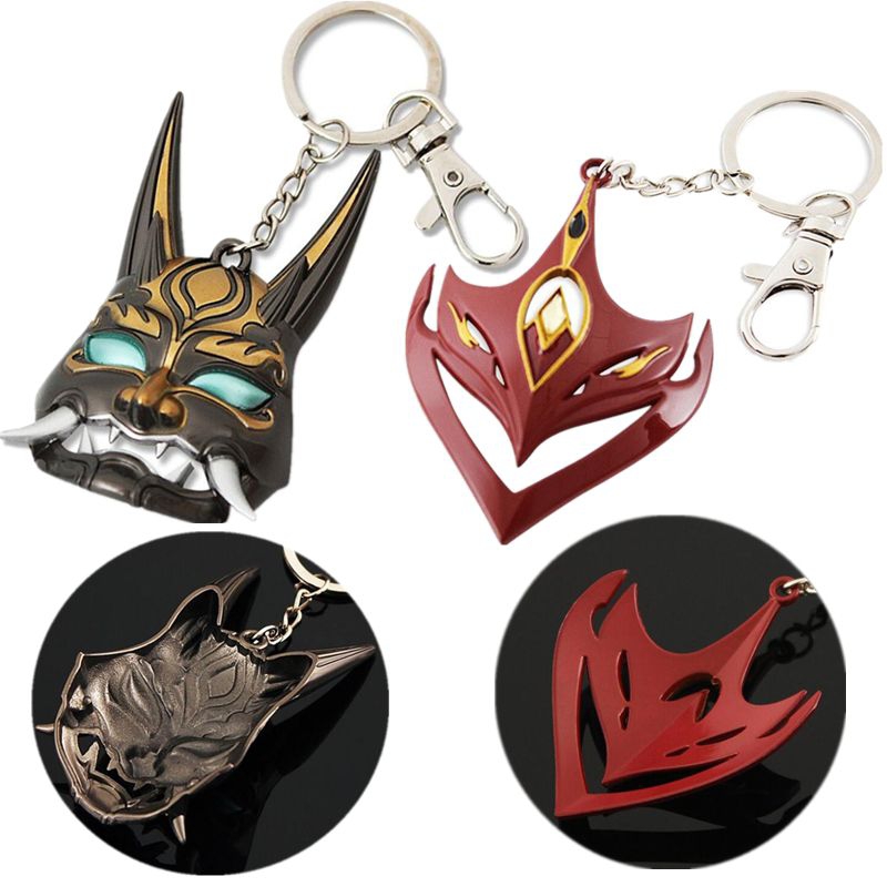 Genshin Impact Xiao Tartaglia Mask Keychain