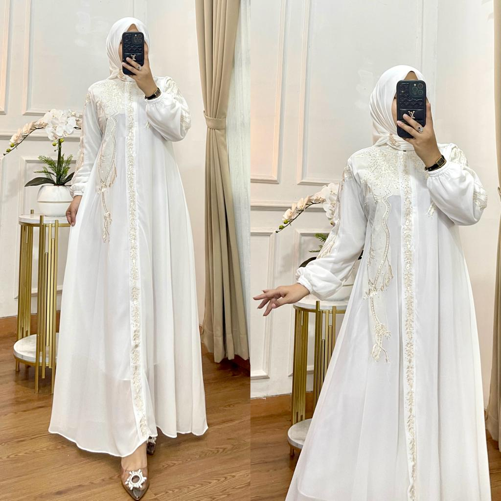 ERA.ID X Nura Collection - Bordir Namira SET - Pakaian Wanita - Baju Muslim & Jumpsuit - Baju Gamis 