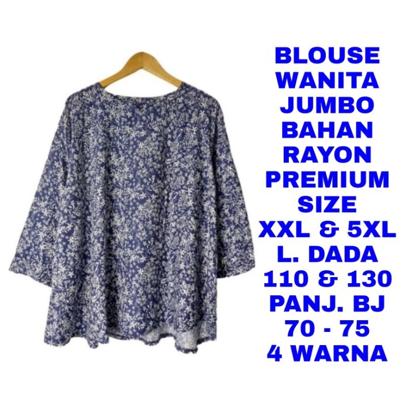 WK BLOUSE WANITA JUMBO LD. 110 130 BAJU ATASAN MODEL TERBARU KAOS