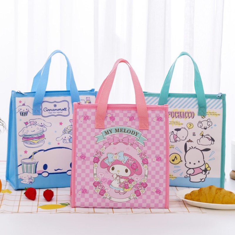 (LV) TAS LUNCHBOX SANRIO ,TAS LUNCHBOX KARAKTER ,TAS BEKAL ALUMINIUM ,TAS KOTAK MAKAN SANRIO ,TAS BE