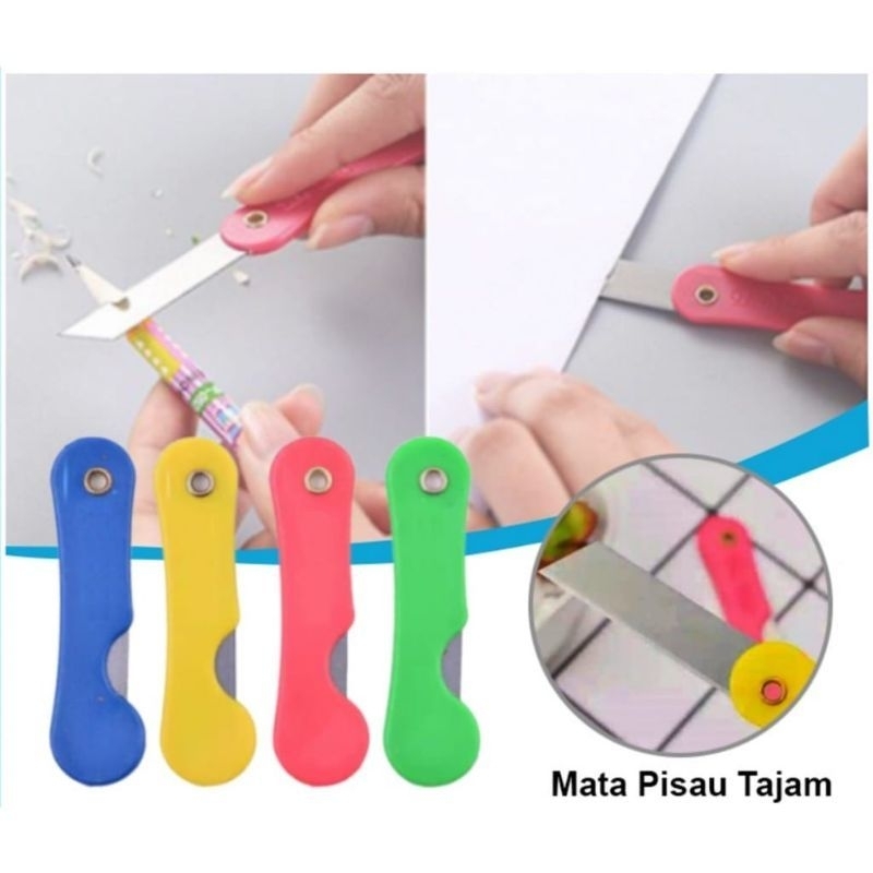 

Cutter Mini Lipat super tajam / Cutter traveling (AZZAHRATOSERBA22)
