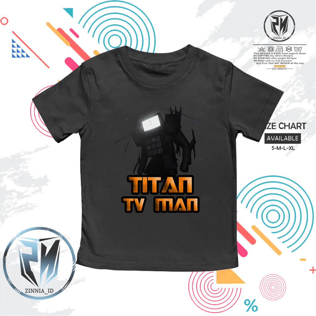 KAOS ANAK TITAN SKIBIDI TOILET BAJU ANAK TITAN TV MAN