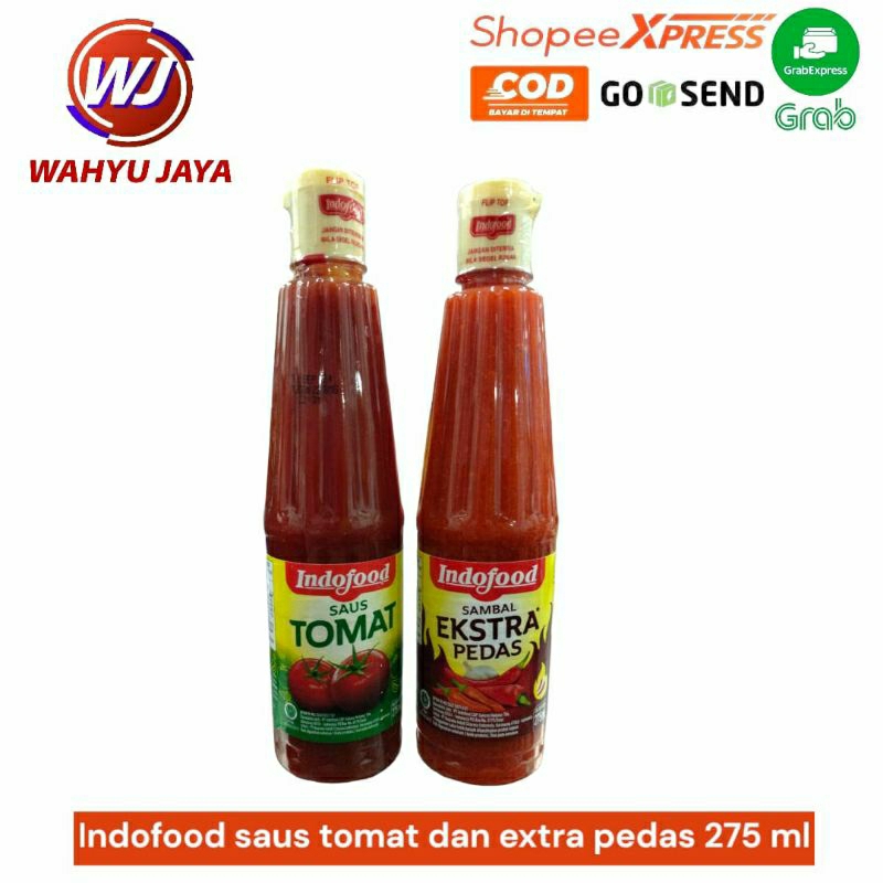 

indofood saus tomat, pedas manis dan extra pedas 275 ml