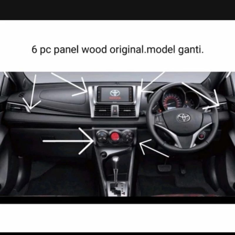 panel Wood TRD dashboard Yaris Vios 2014-2018 original Toyota