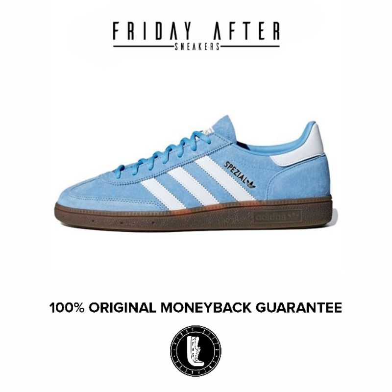 Sepatu Sneakers Pria Wanita Adidas Handball Spezial Ice Blue Gum Original Resmi