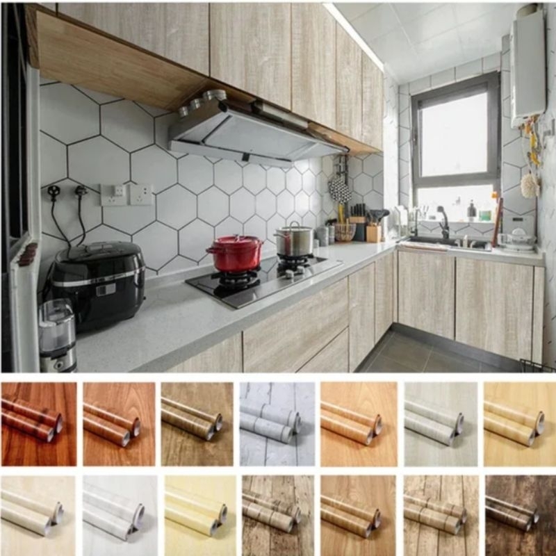 Sticker Decosheet PVC Pelapis Meja Furniture HPL Kayu Triplex