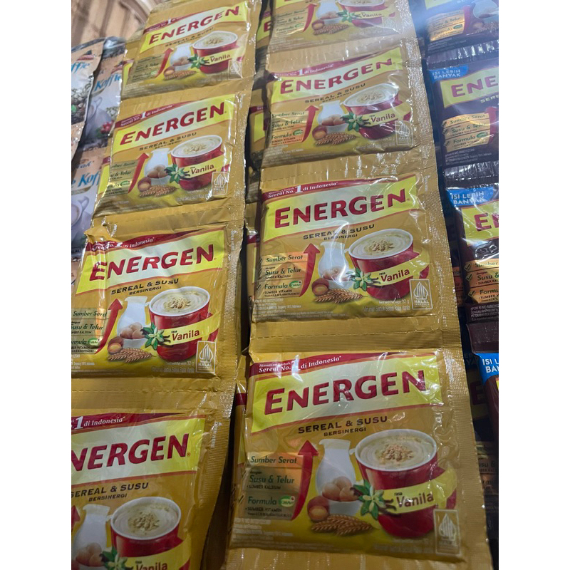 

Energen renceng isi 10 .berat 35gr