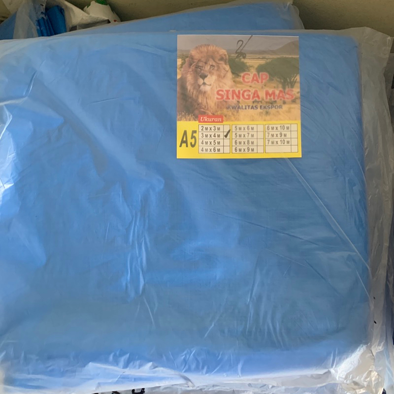 TERPAL UKURAN 3 M X 4 M TEBA MURAH MERK SINGA MAS MONTANA