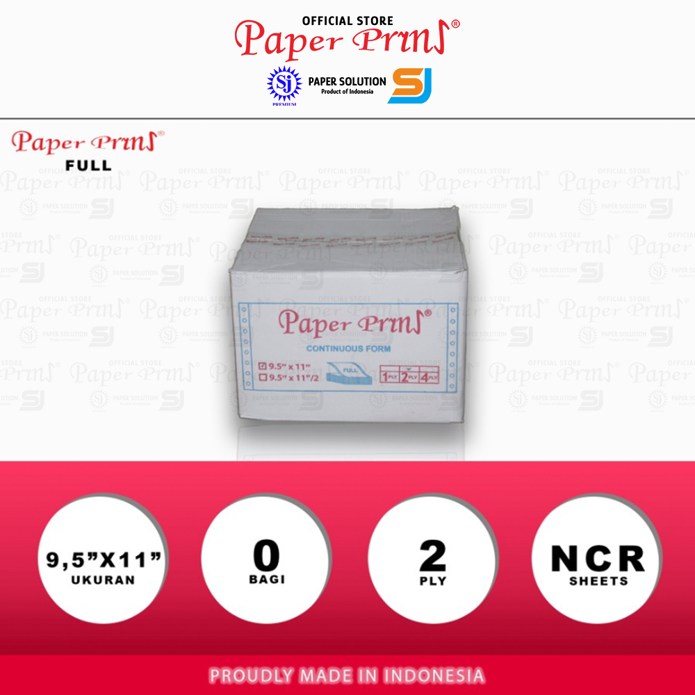 

Paperpryns Kertas Continuous Form Full 2PLY NCR 9,5" x 11