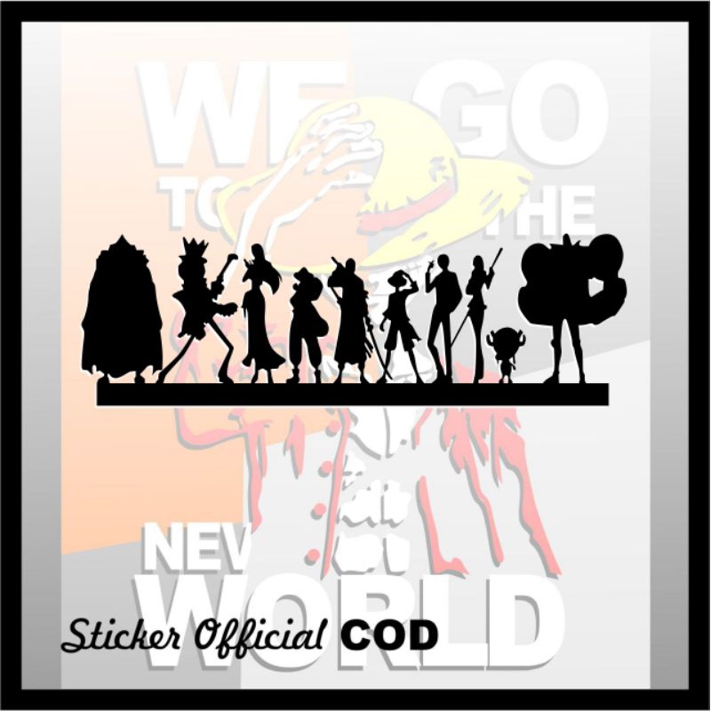 

sticker #22, one piece siluwet team