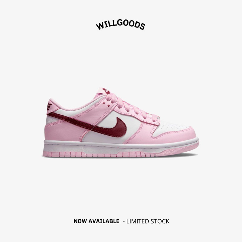 Nike Dunk Low Pink Foam Dark Beetroot GS Women Original Resmi BNIB