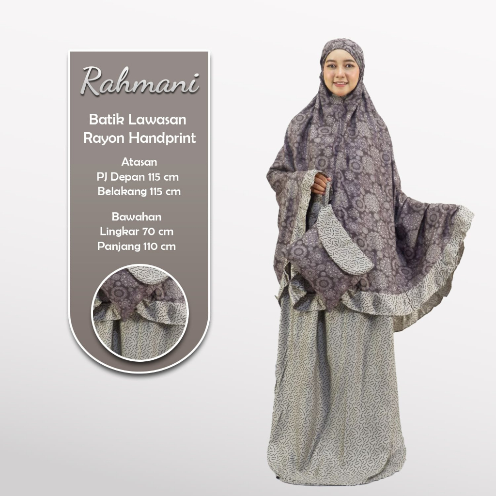 mukenah bali batik rahmani mukena travel jumbo rayon