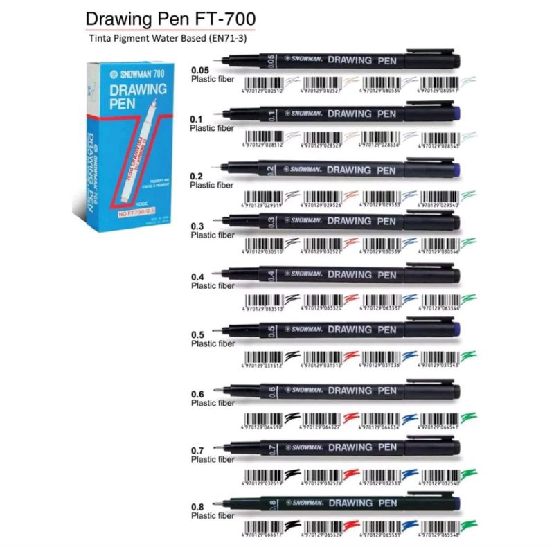 

Drawing pen snowman FT-700 (hitam)