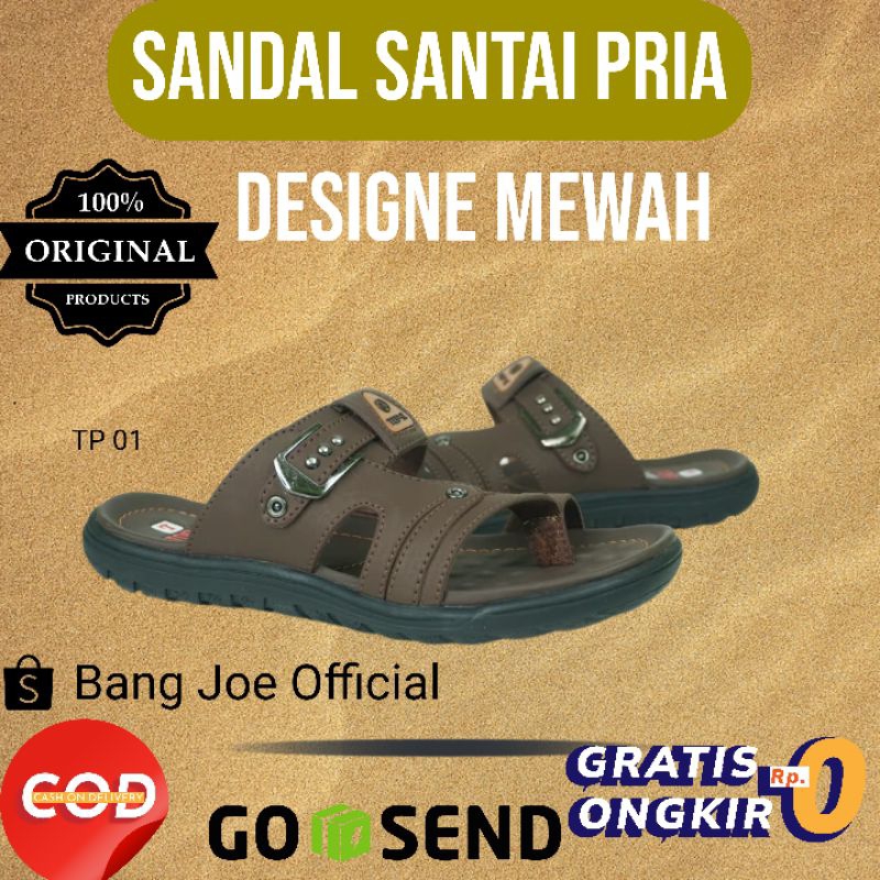 Sandal Pria Kulit Top X Elegan | Sandal Trandy Tipe TP01 RX