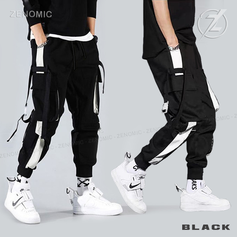 BISA COD // CELANA JOGGER CARGO PRIA / KARGO JACK HITAM PRIA FASHION KOREA STYLE 4 KANTONG VARIASI