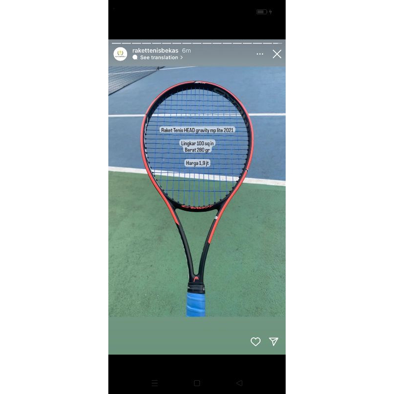 raket tenis head gravity mp lite