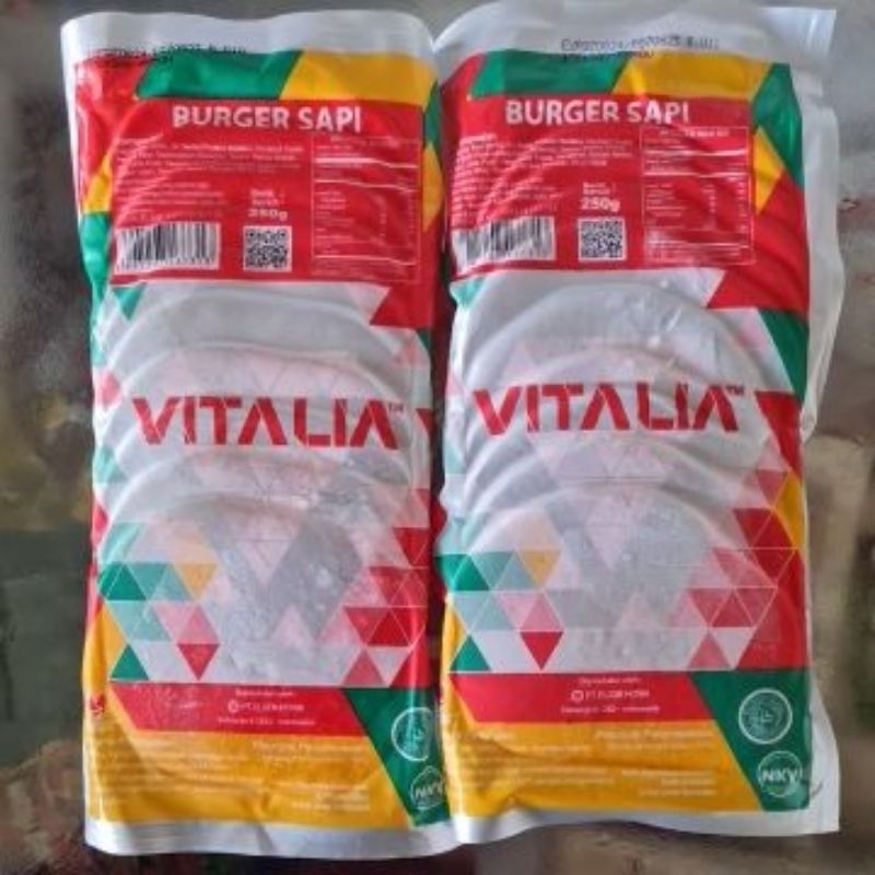 

Vitalia Burger Sapi 250gram isi 10