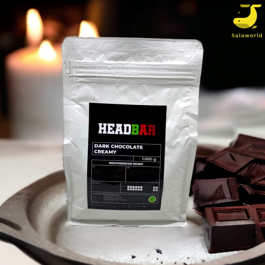 

HEADBAR Powder Dark Chocolate Creamy 1000 g | Bubuk Minuman Rasa Coklat Creamy 1000 g