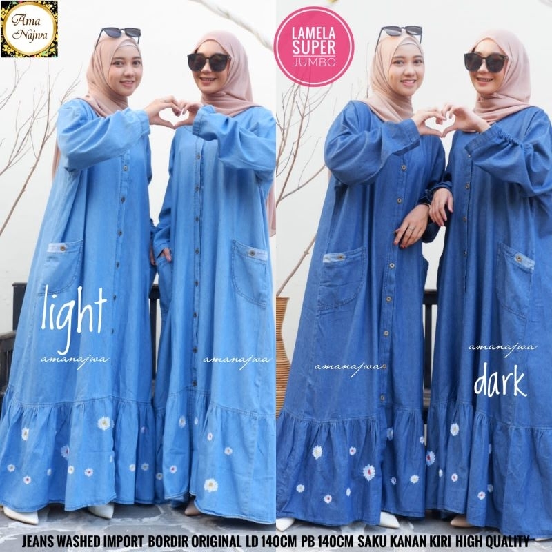 100% ORI Lamela dress jumbo by Ama Najwa / Ld 140 Pb 140