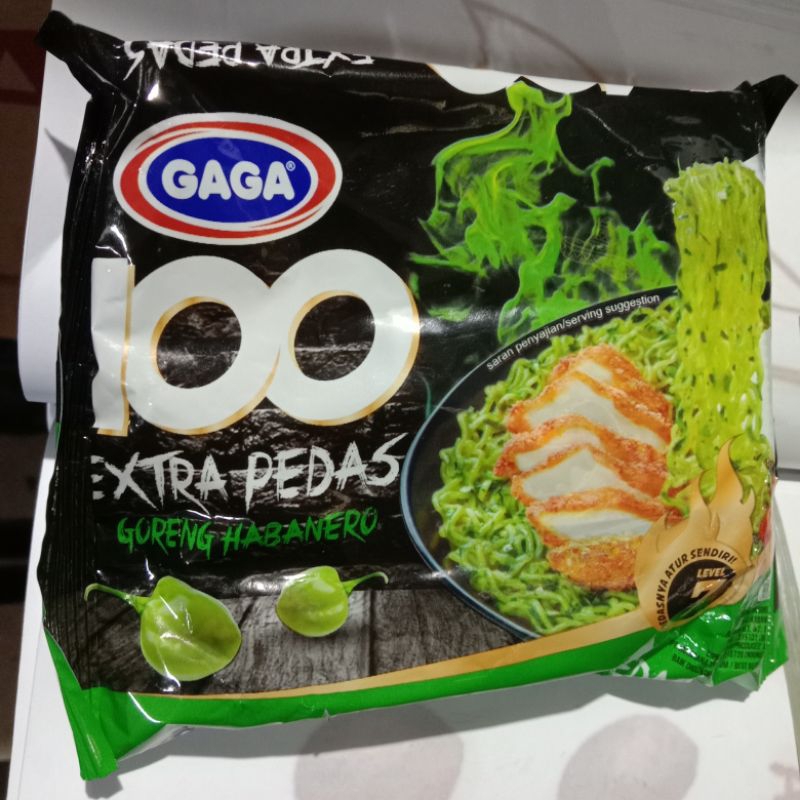 

MIE instant GAGA 100 lada hitam/Kuah Soto/Kuah JALAPENO/Goreng JALAPENO/KUAH HABANERO/GORENG HABANERO