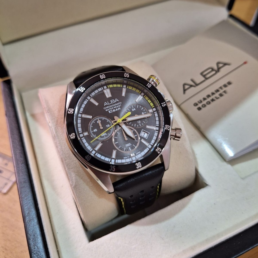 JAM TANGAN PRIA ALBA AT3J33X1/AT3J33 LEATHER ORIGINAL