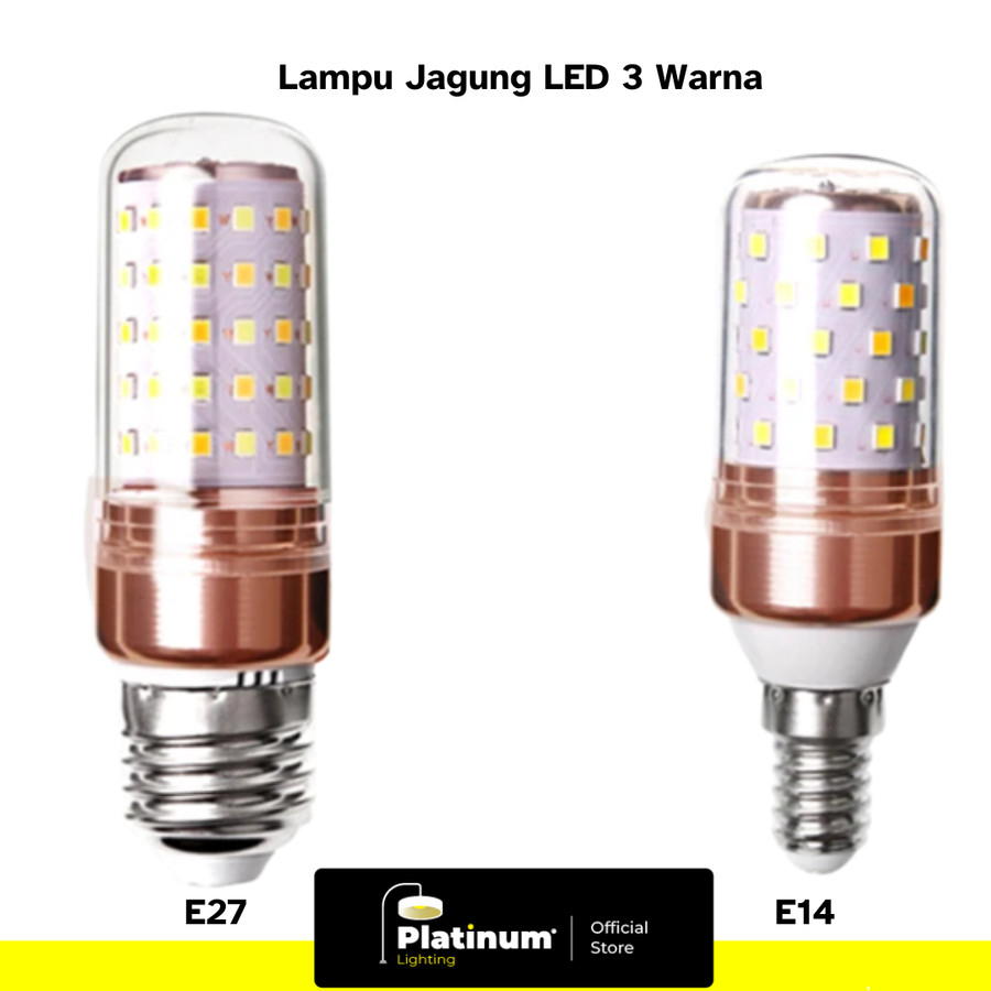 Lampu Bohlam Jagung LED 3 Color Fitting E27 / E14