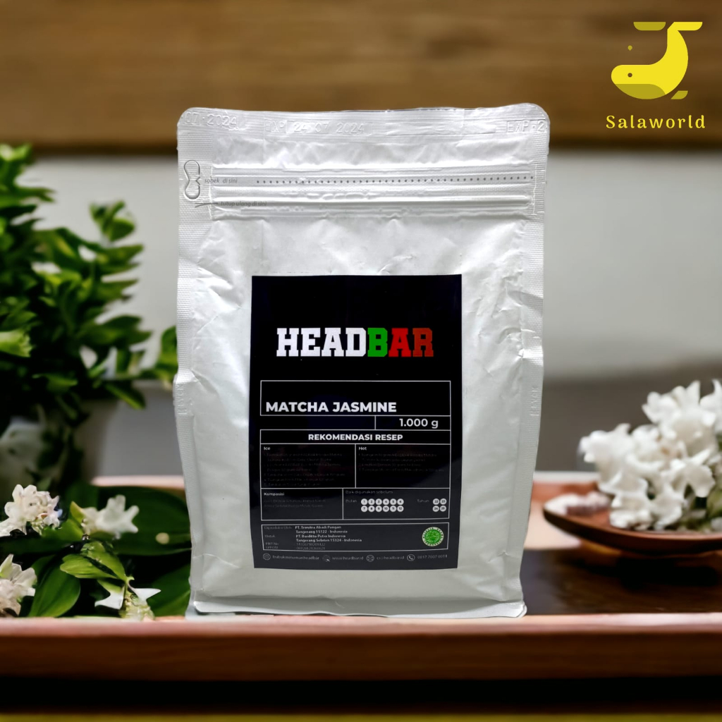 

HEADBAR Powder Matcha Jasmine 1000 g | Bubuk Minuman Rasa Matcha Jasmine 1000 g | Bubuk Minuman Rasa Teh Melati 1000 g