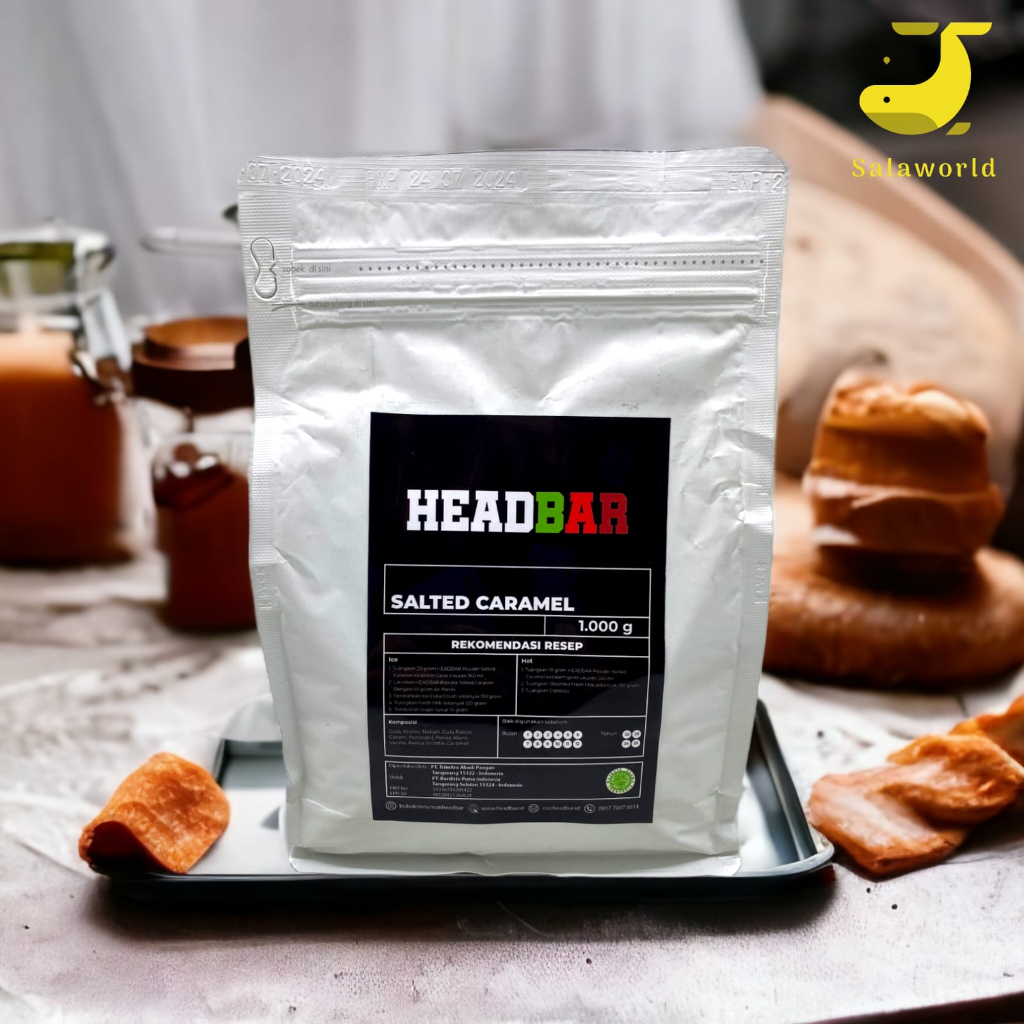 

HEADBAR Powder Salted Caramel 1000 g | Bubuk Minuman Rasa Salted Caramel 1000 g