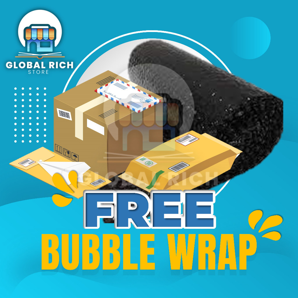

Bubble Wrap dan Box Kemasan Pengaman Paket Belanja Produk Global Rich Store, Free Bubble Wrap Pelindung Paket