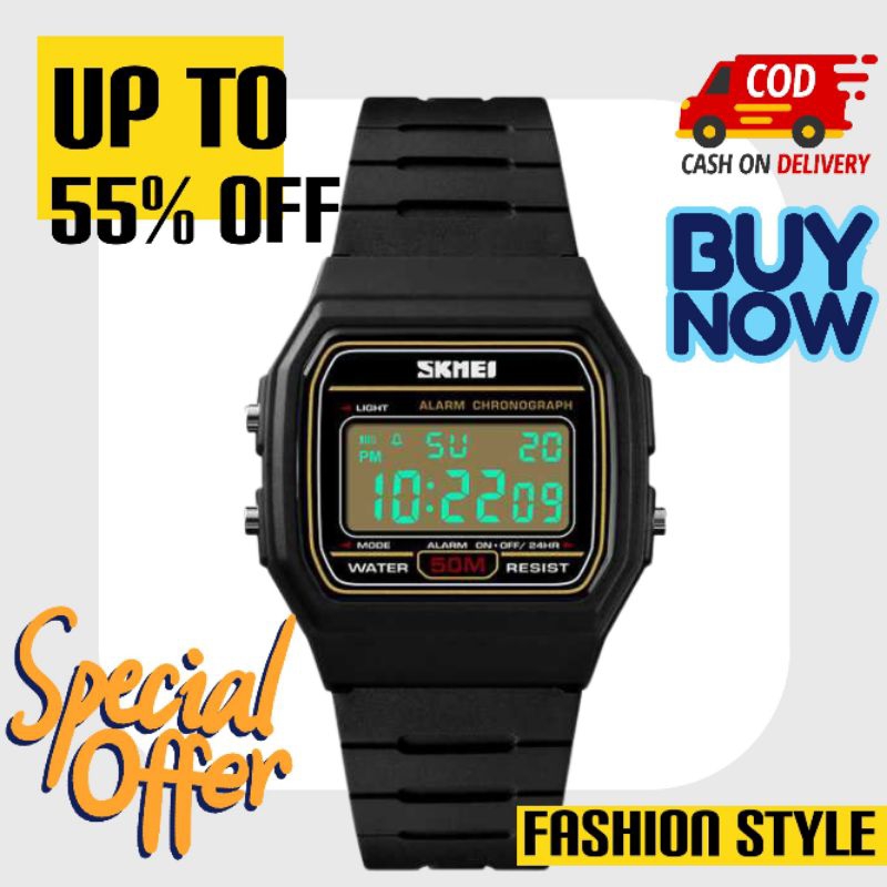 Jam Tangan Pria Dewasa Anti Air Import Ori / Jam Tangan Digital Elegant Pria - 1412