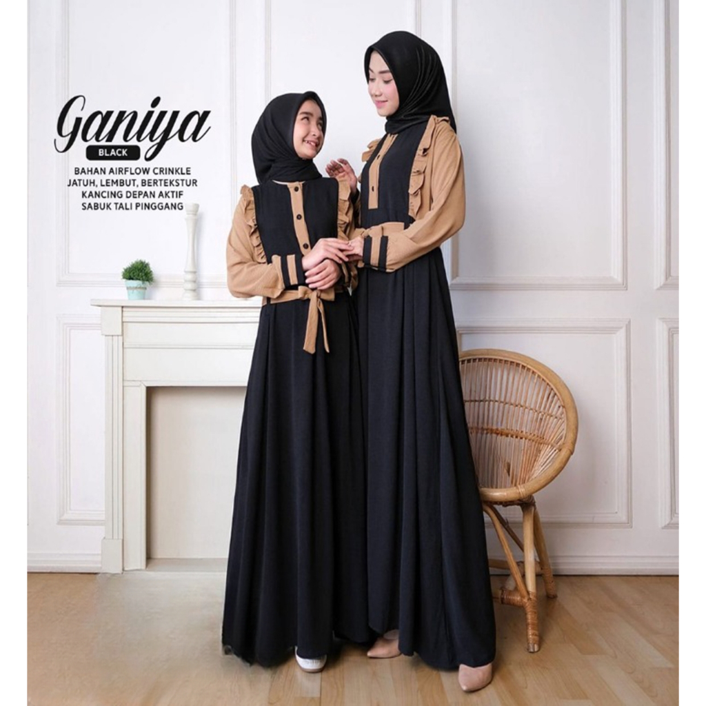 DRESS MUSLIM GAMIS COUPLE ANAK DAN IBU TERBARU 2023