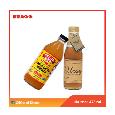 

Bunding Bragg Organic Apple Cider Vinegar 473 ml + Madu Uray 450 gr
