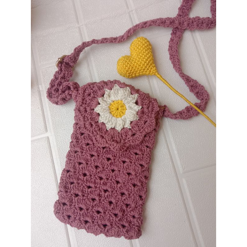 Tas hp rajut selempang tas selempang tas rajut tas wanita tas kekinian