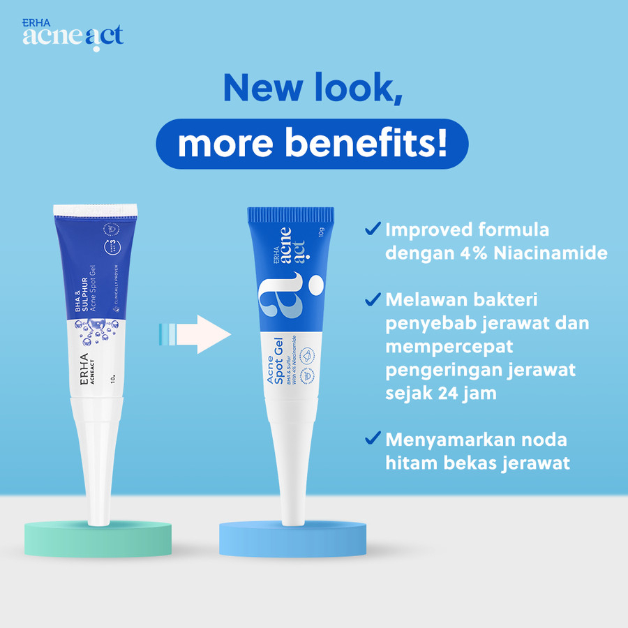 ERHA Acneact Acne Spot Gel BHA & Sulfur 10g - Obat Jerawat
