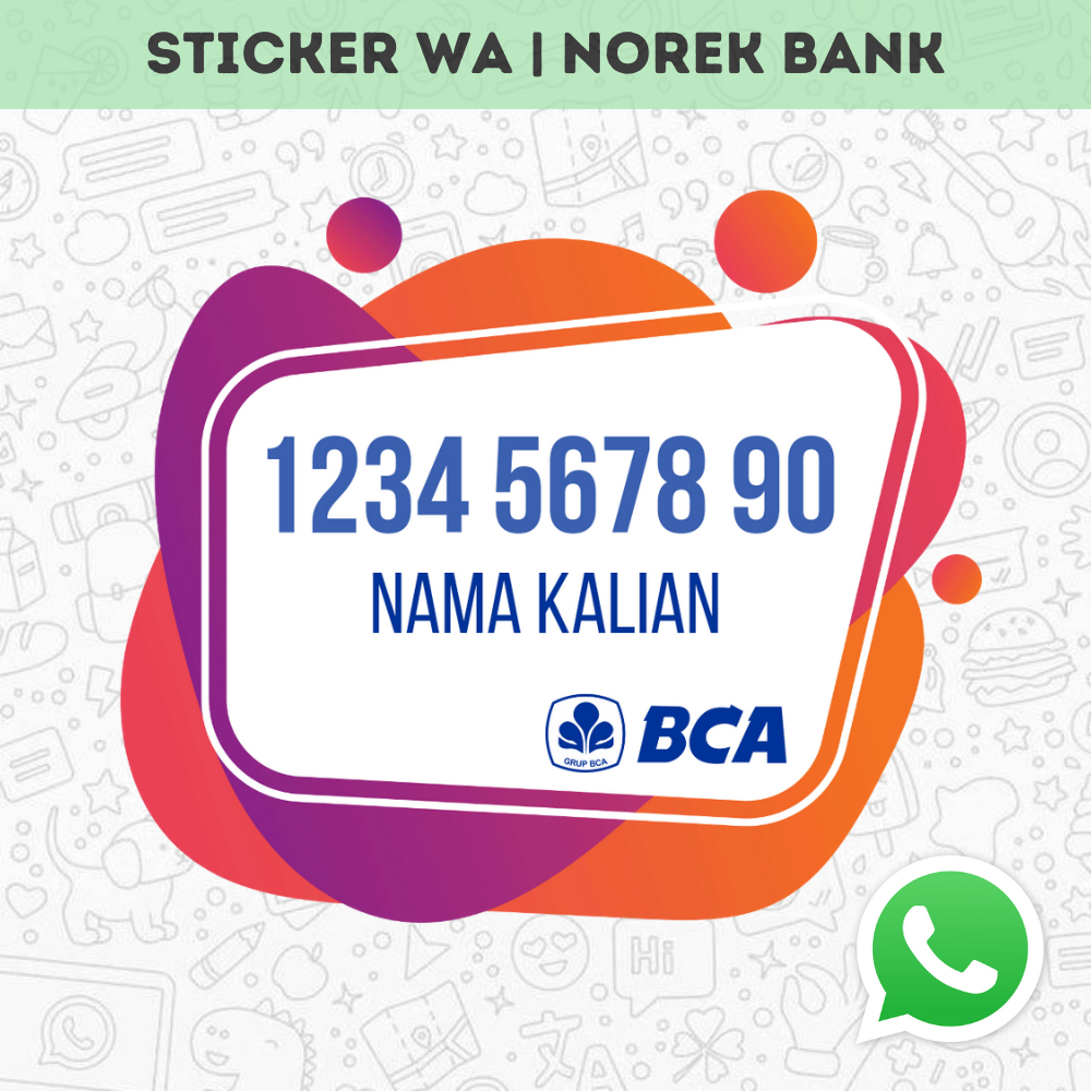 STICKER WA REKENING BANK