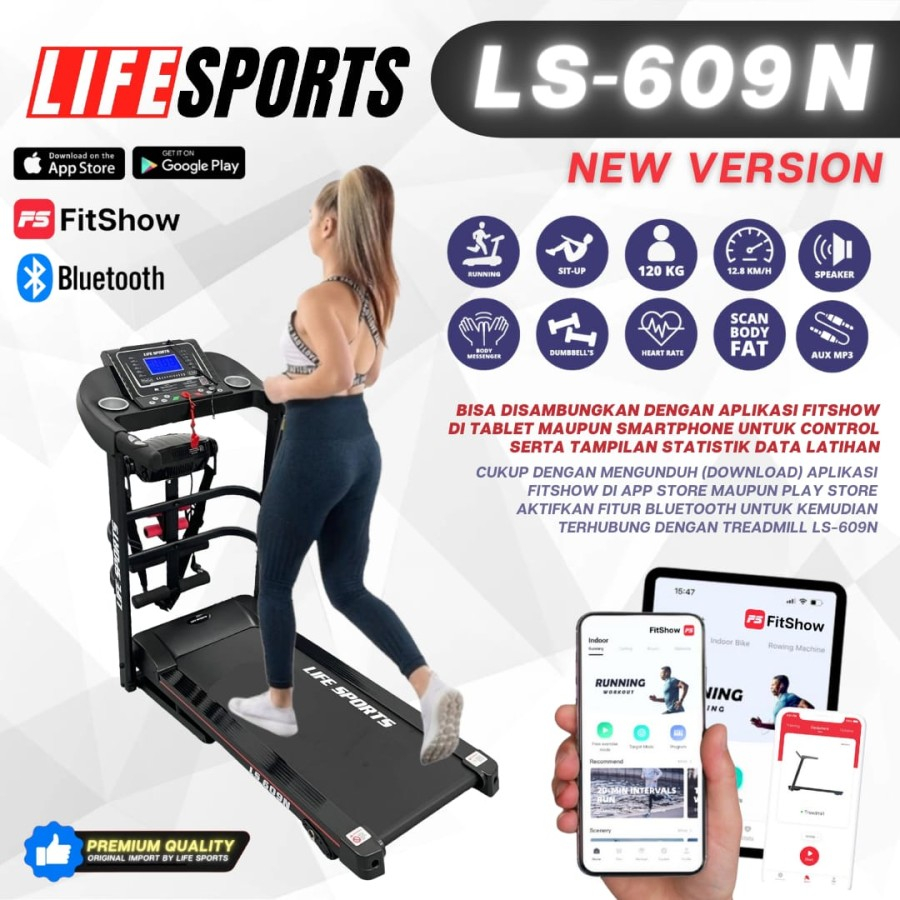 TREADMILL ELEKTRIK 3 FUNGSI LS609N / LS-609N