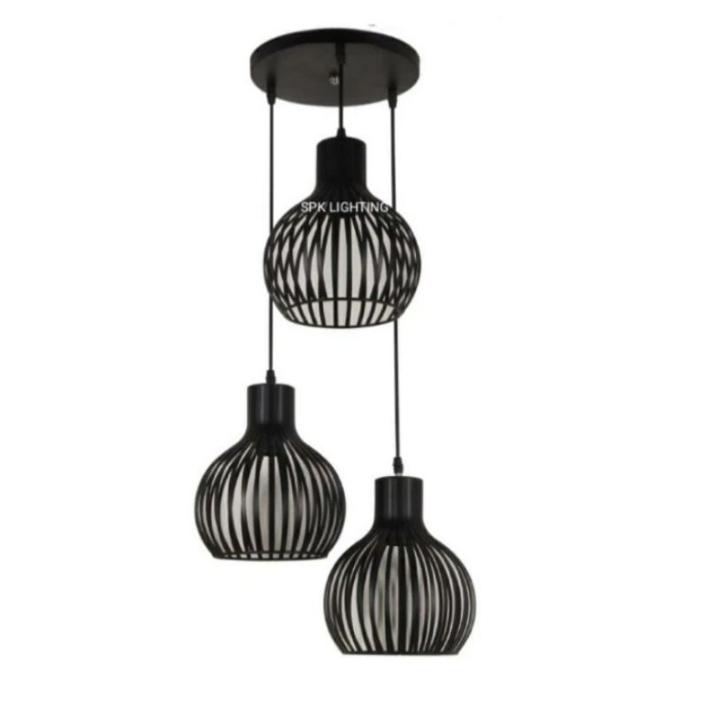 Lampu Gantung Minimalis 7209 3 lampu / Lampu Gantung Void Meja Makan