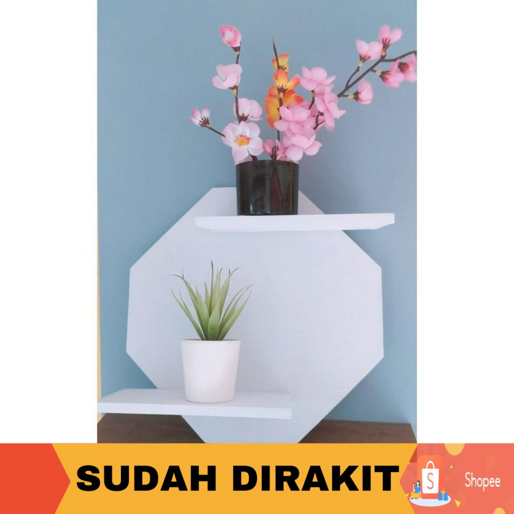 RAK HEXAGONAL DINDING | RAK FURNITURE MINIMALIS| RAK GANTUNG || RAK HIASAN || RAK TEMPEL DINDING || 