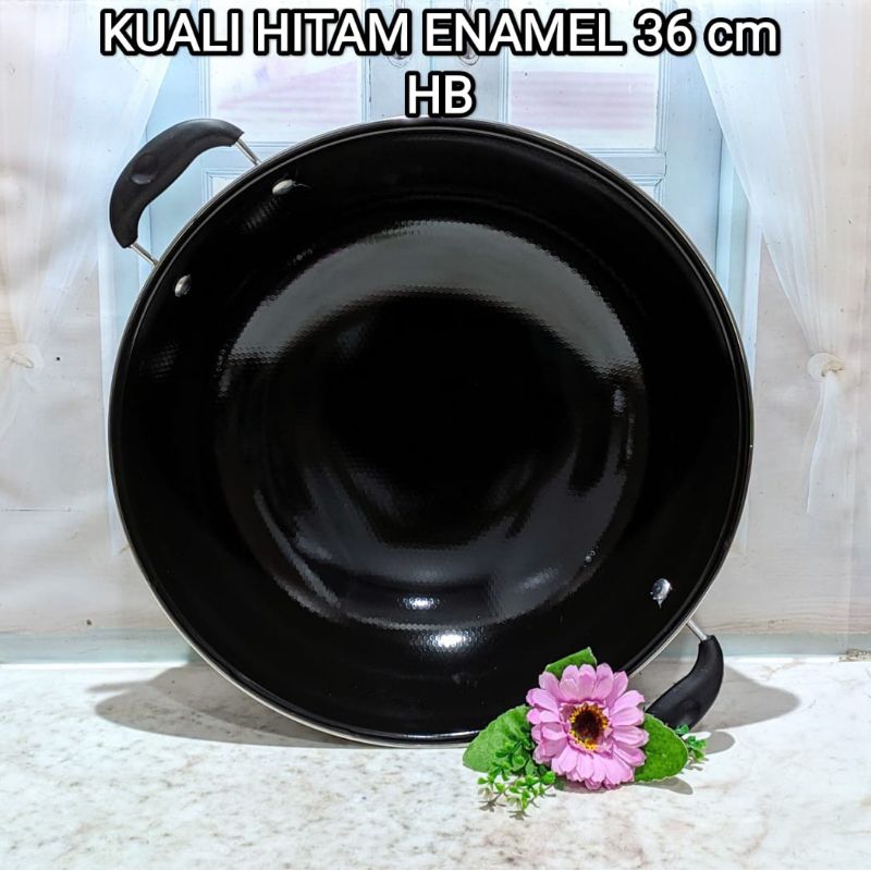KUALI HITAM ENAMEL ( 36 CM )