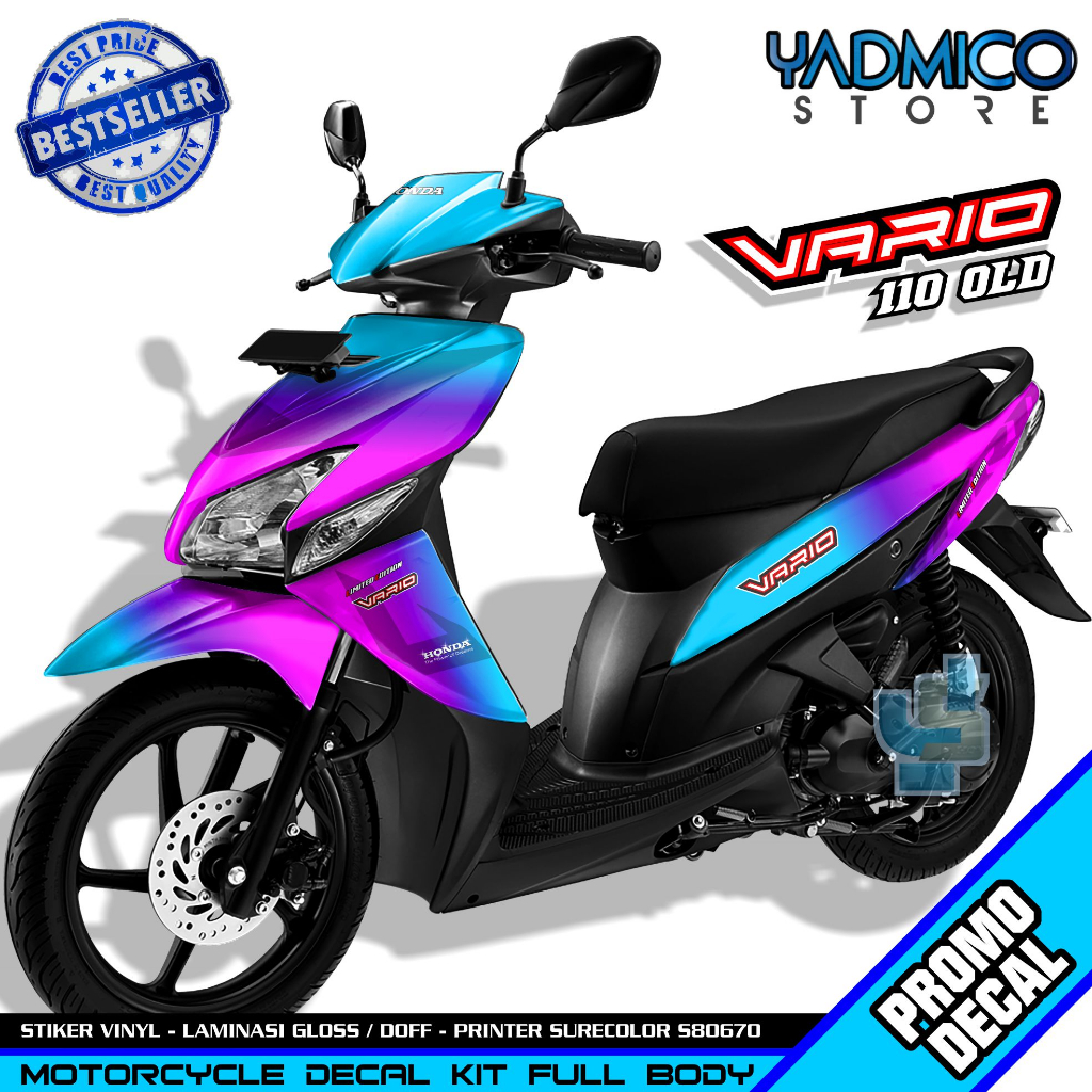 Decal Vario 110 Karbu Full Body - Stiker Vario 110 Karbu Full Body - Decal Hologram Vario 110 Carbu 