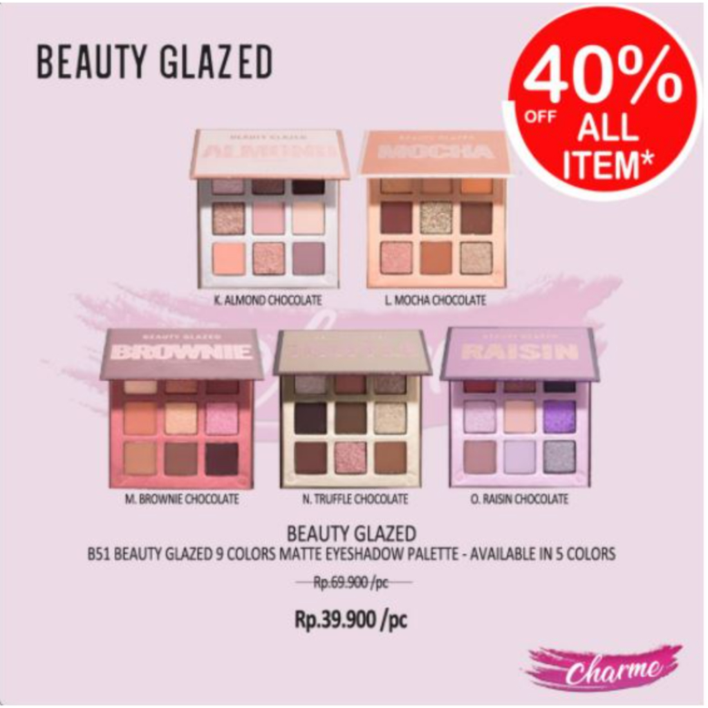 CepatSampai- Beauty Glazed 9 Colors Warna Eyeshadow Planet Edition B51 B 51 Mars Peach Almond saturn