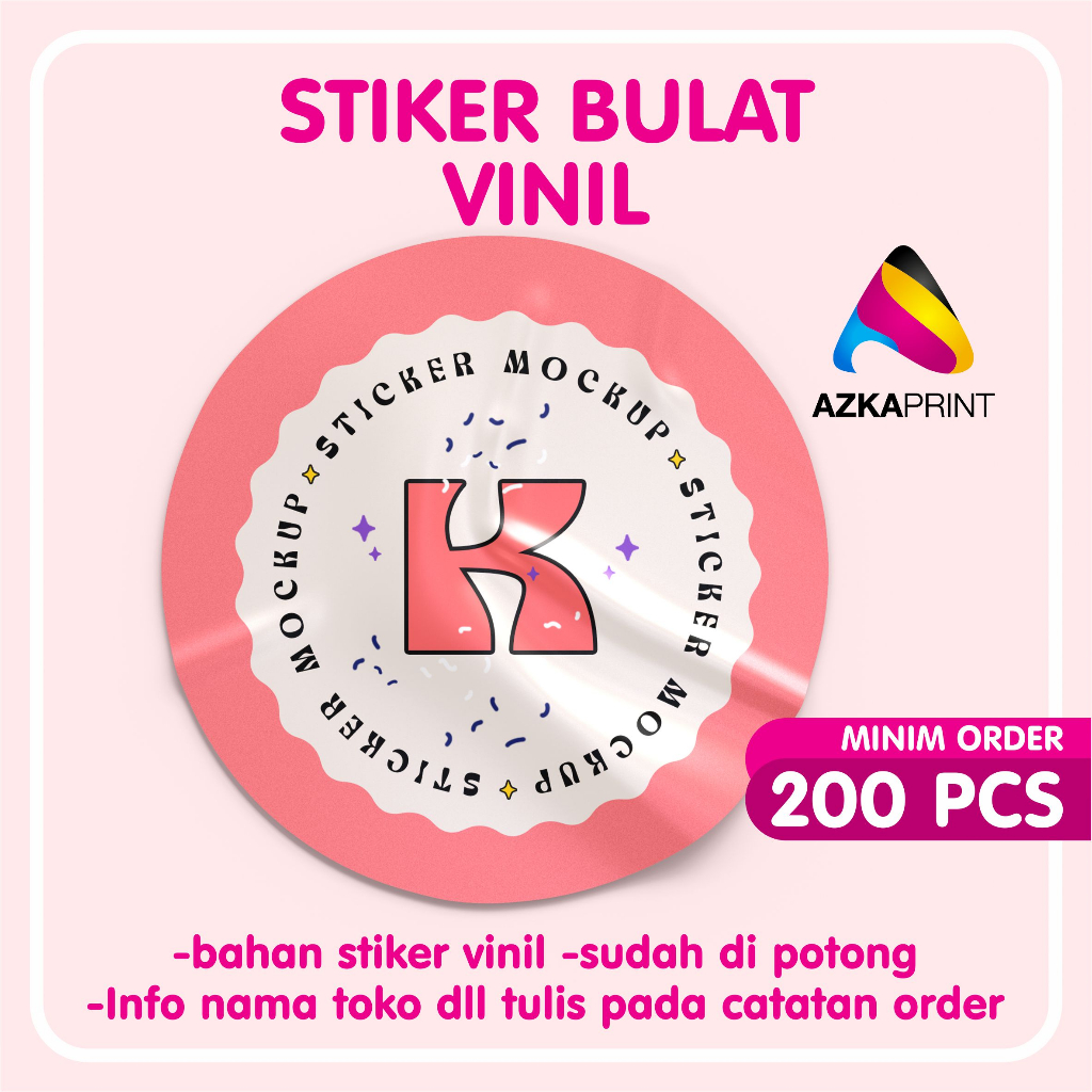 

[VINIL] CETAK STIKER VINIL BULAT - CETAK LABEL NAMA