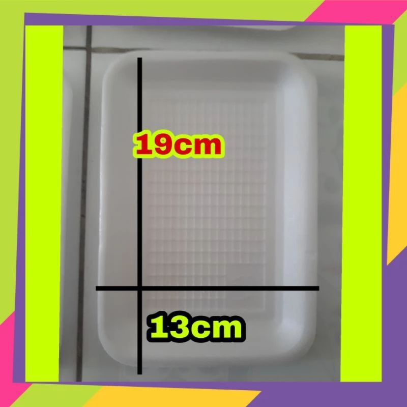 styrofoam buah try tatakan uk19*13 bonus kardus packing(safety)