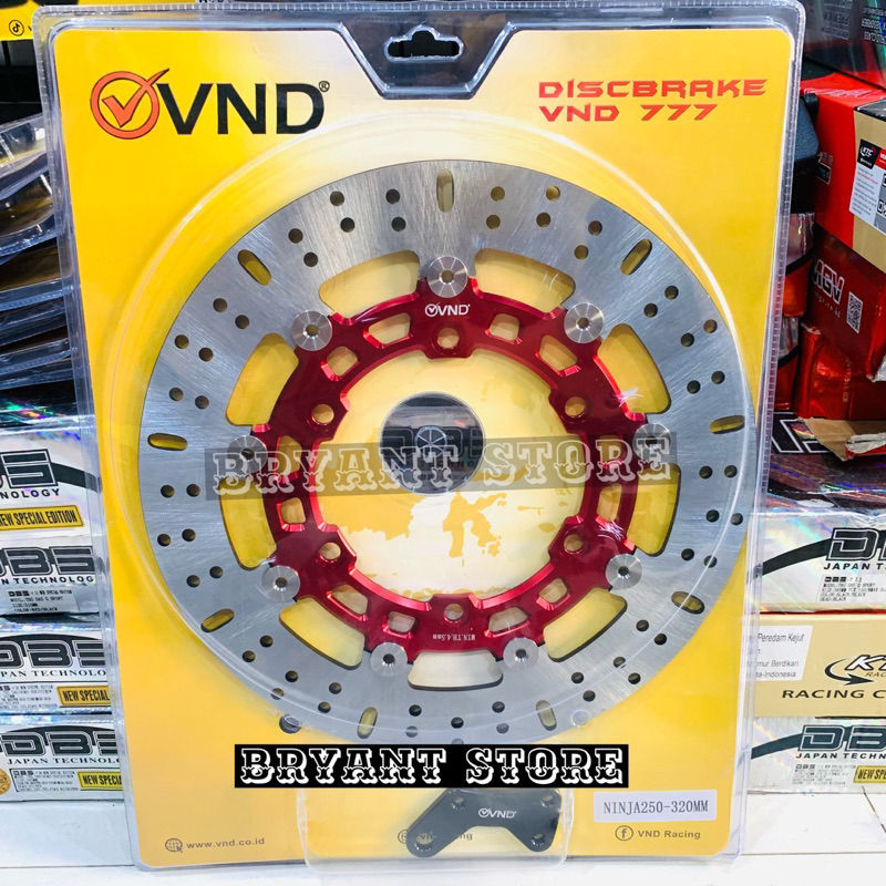 PIRINGAN DEPAN CAKRAM VND 777 320MM NINJA RR NINJA 250 KARBU NINJA 150 RR CNC FLOATING BRAKE DISK DISC DISCBRAKE DISKBRAKE 320 MM LUBANG BAUT 6