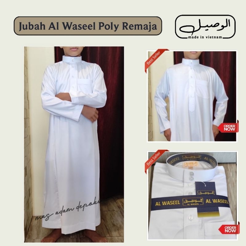 ( BISA BAYAR DITEMPAT ) JUBAH/GAMIS HARAMAIN Al Waseel ORIGINAL polyester Vietnam PREMIUM REMAJA  KE