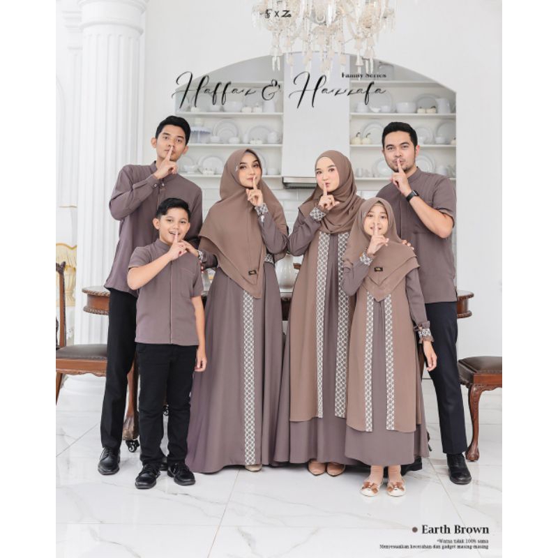 Sarimbit Haffaz Hazzafa by Zahrana indah family set lebaran 2024 couple muslim gamis koko anak dewasa (pre order)