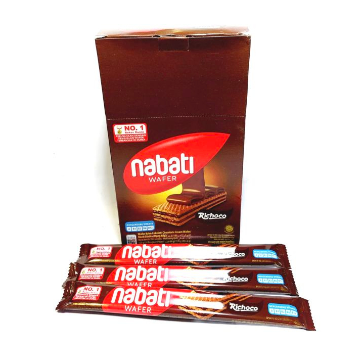 

Richoco Nabati Chocolate Wafer Coklat 7.5gr 1 box isi 20 pcs x 7.5 gram