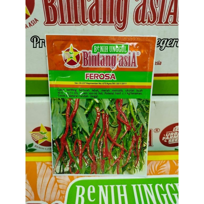 Benih Cabe Keriting FEROSA 10gram (Bintang Asia)