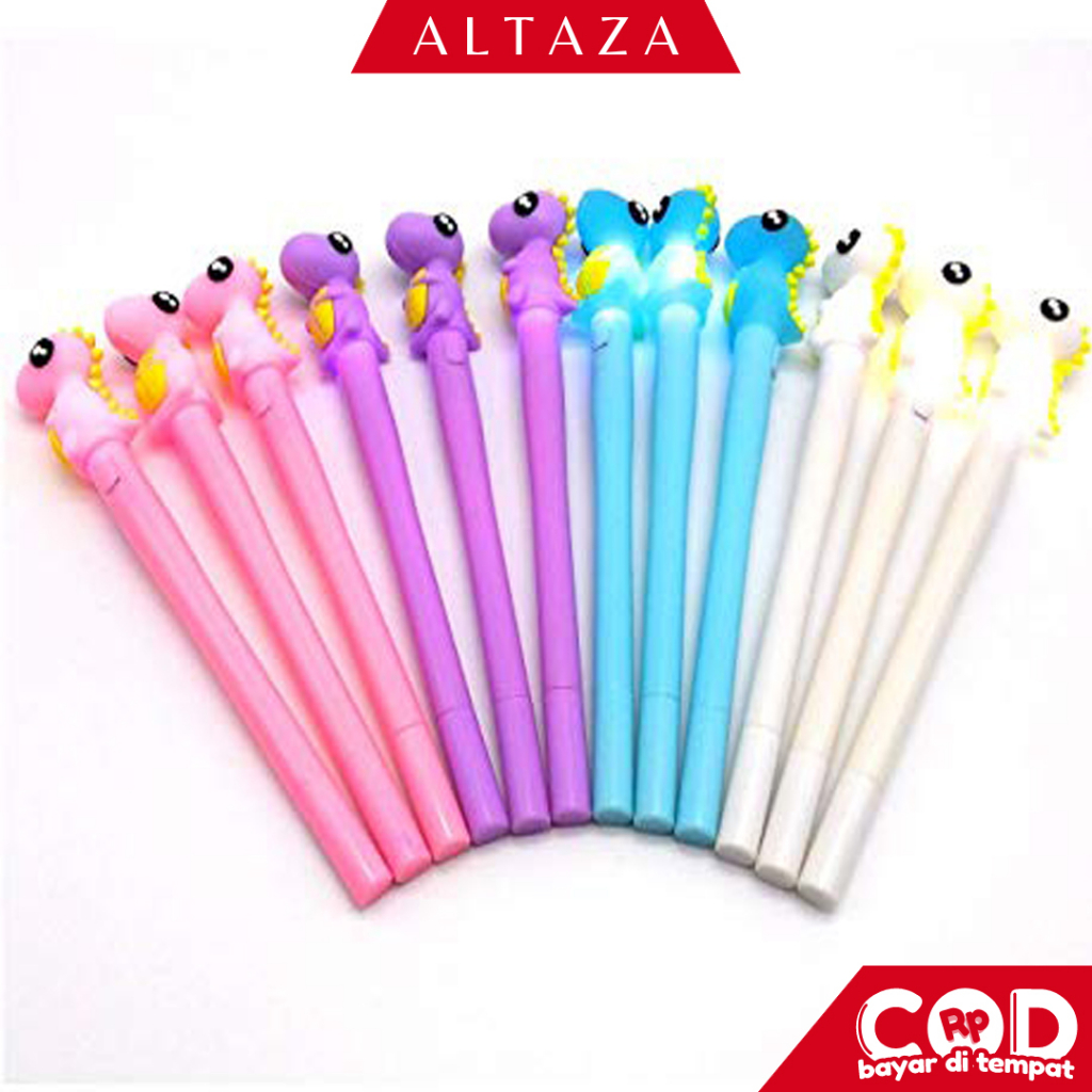 

ALTAZA COD Pena LED Dinosaurus Lucu LED Light Illuminate Gel Pen Murah Produk Import Murah U09